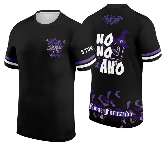 Arte Camisa Formandos Nono Ano 2026 Morcegos Unissex Preta