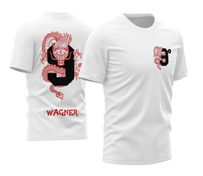 Arte Camisa Nono Ano 2026 Dragão Modelo 2 Unissex Preto