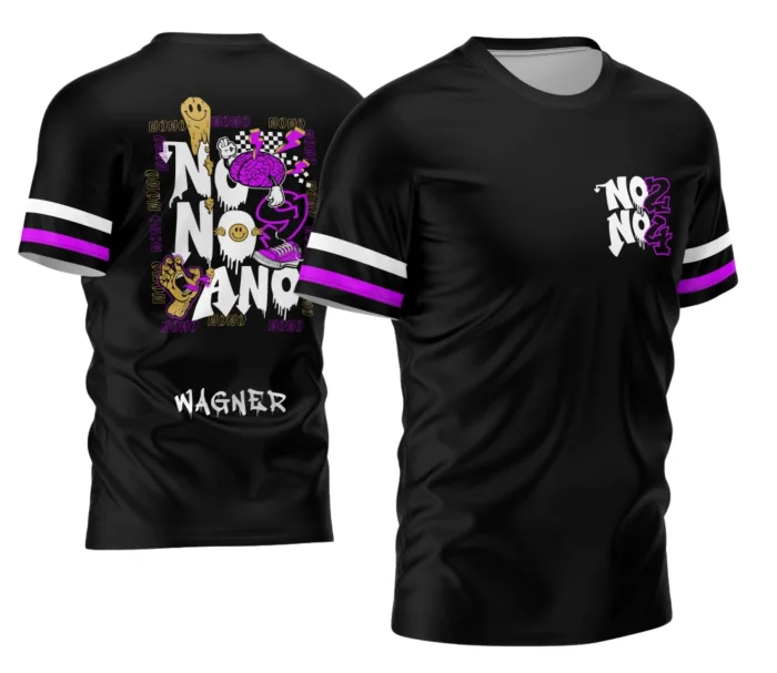 Arte Camisa Nono Ano 2026 Derretendo Rosa Unissex