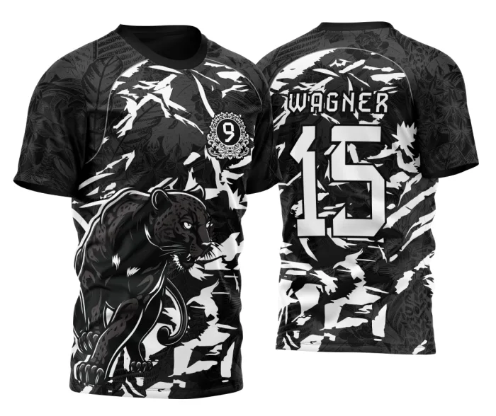 Arte Camisa Para InterClasse Pantera Nono Ano 2026 Preto e Branco