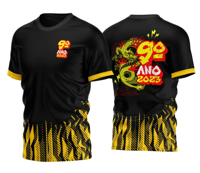 Arte Camisa Nono Ano Dragão Amarelo 2026 Exclusiva