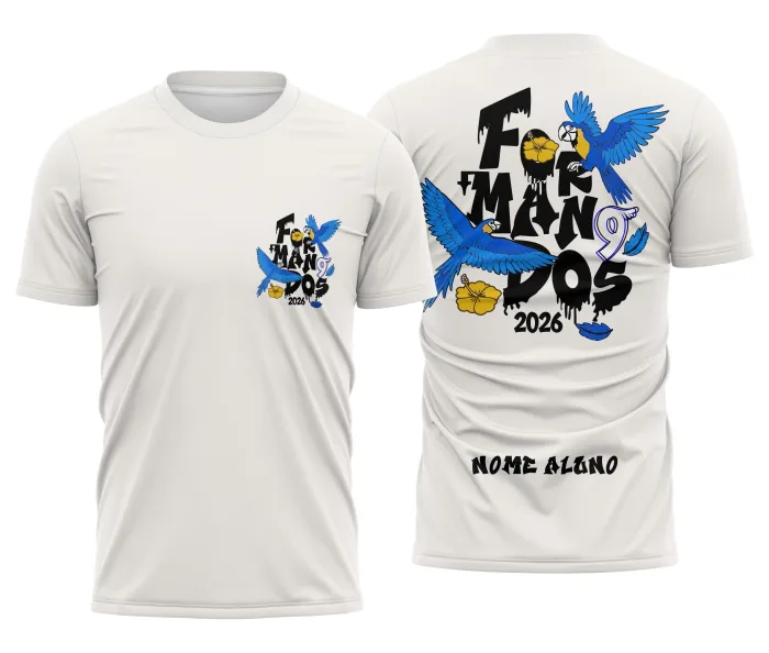 Arte Camisa Formandos Arara Azul Exclusiva para Turma