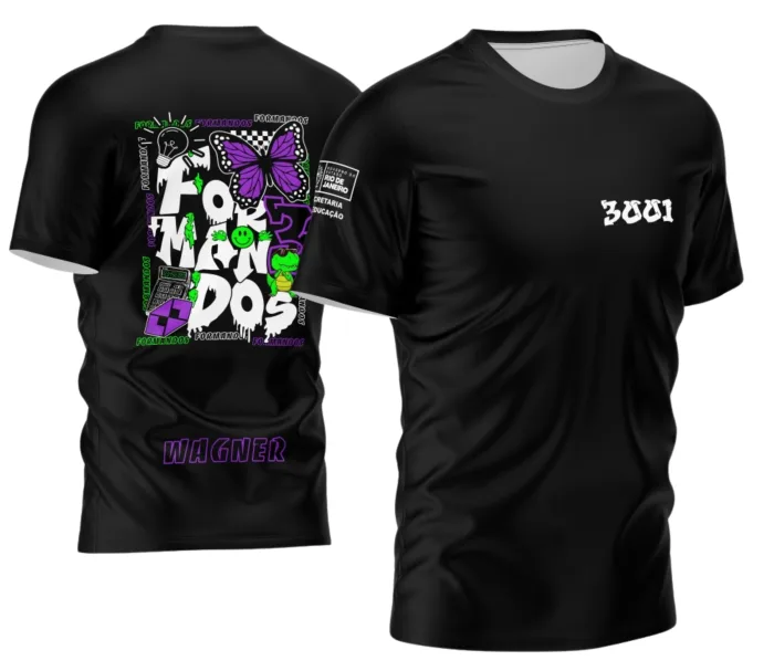 Arte Camisa Formandos Administração Personalizada