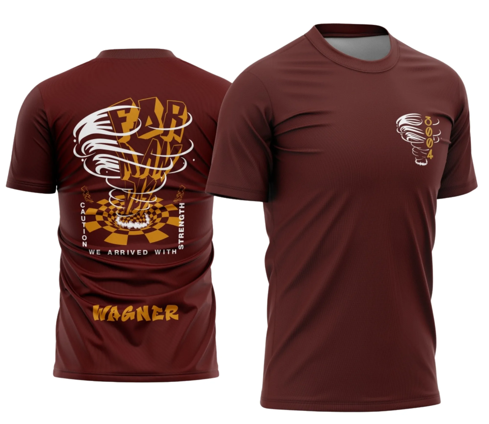 Camiseta unissex preta com logo no peito e estampa grande nas costas do tema Formandos Nono Ano Furacão, perfeita para comemorações escolares.